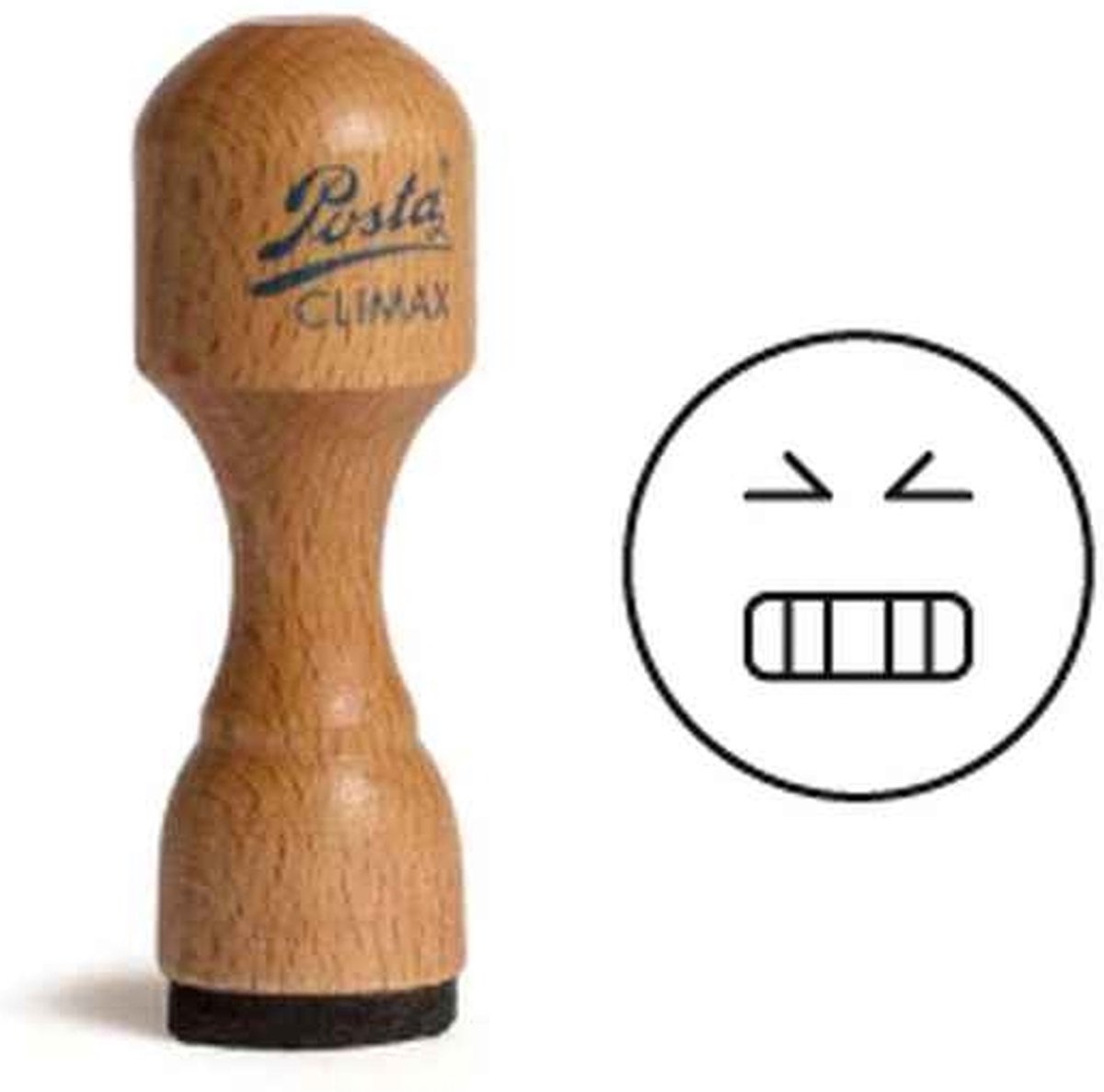 POSTA Prêt à stamper | Smiley-stempel | 18MM | beschaamd 1